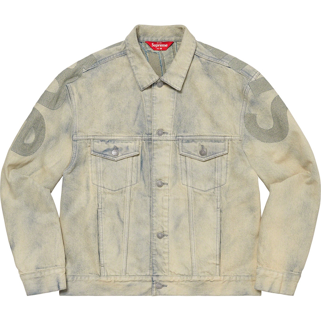 Inset Logo Denim Trucker Jacket view 17